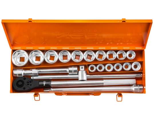 Steckschlüsselsatz 3/4&quot;. 21-teilig.