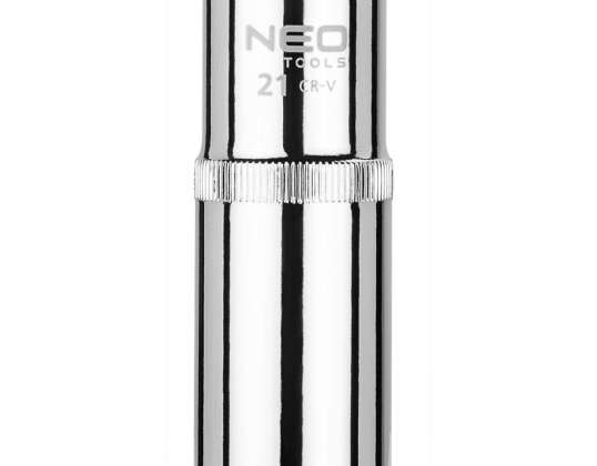Long 1/2&quot; 12-point socket 21 mm