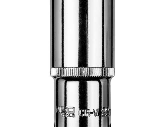 Lang sekskantadapter 3/8", 22 mm
