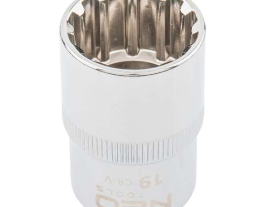 Spline Socket 1/2&quot;. 19 mm