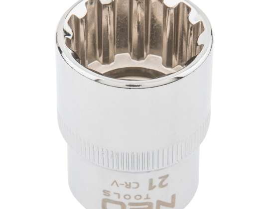 Spline Socket 1/2&quot;. 21 mm