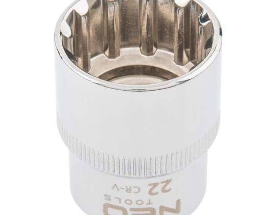 Spline Socket 1/2&quot; 22 mm