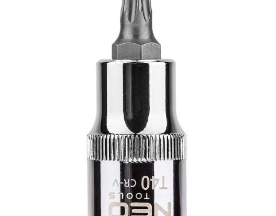 Torx-hode for 1/2&quot; fastnøkkel. T40 x 55 mm