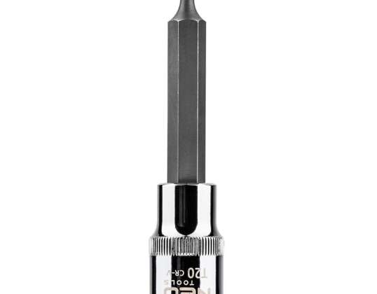 Torx-spiss for 1/2&quot; hylse. T20 x 100 mm