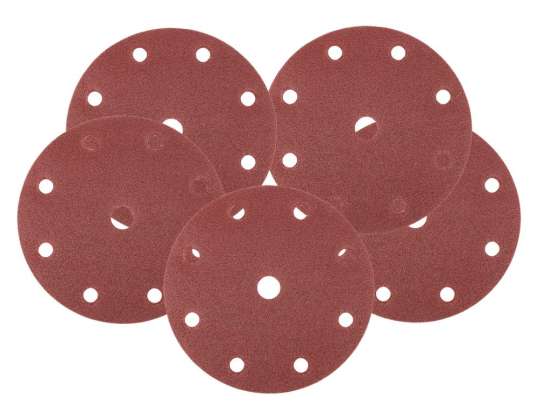 Disques abrasifs 150 mm. P40. 5 pièces. avec 9 trous pour 04 721