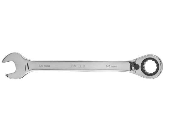 Flat Jaw Wrench with Ratchet and Switch 14 mm