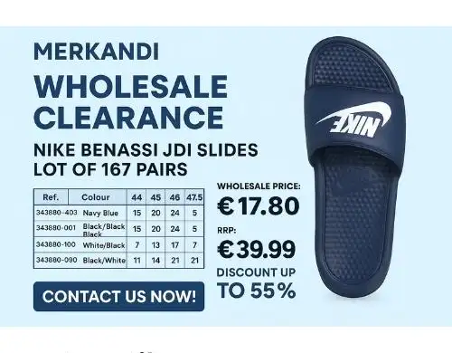 17,80 € l&amp;#039 karşılığında 167 çift Nike kaydırağının temizlenmesi; birim