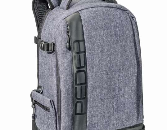 Kamerarucksack Fotorucksack mit Regenschutz, Tragegurt und Zubehörfächern, grau