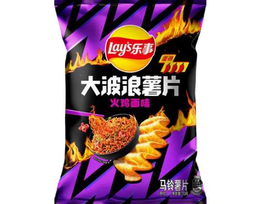 Lay&amp;#039;s Maxx Ridged Korean Spicy Chicken Noodles Flavor 70g