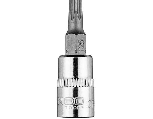 TORX TX25-spiss for 1/4&quot; bits. kort. 37 mm