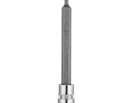Punta TORX TX10 para enchufe de 1/4&quot;. larga. 87 mm