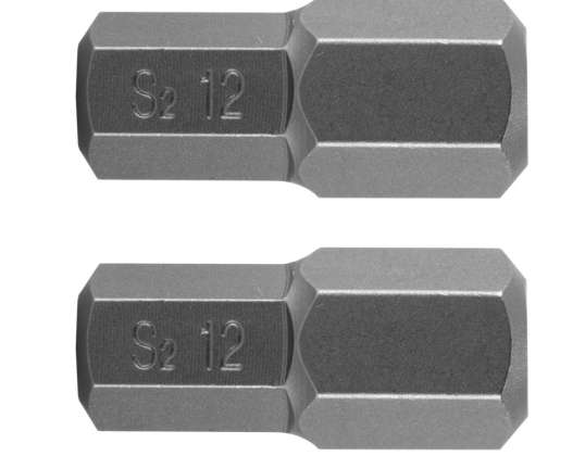 HEX-Bit 12 x 30 mm. S2 x 2 St.
