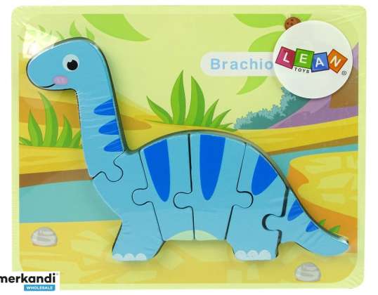 Holzpuzzle Dinosaurier Brachiosaurier Blau