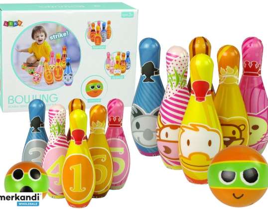 Soft Bowling Game Set 6 Pieces Colored Ball Numbers