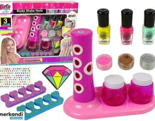 Kit de peinture à ongles Glitter Distributeur Vernis à ongles Autocollants