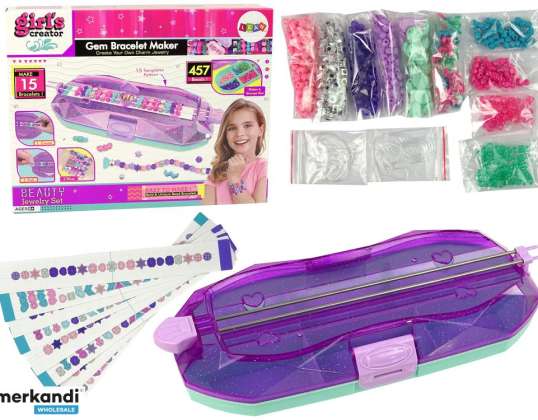 Sett for Å Lage Armbånd med Fargede Perler
