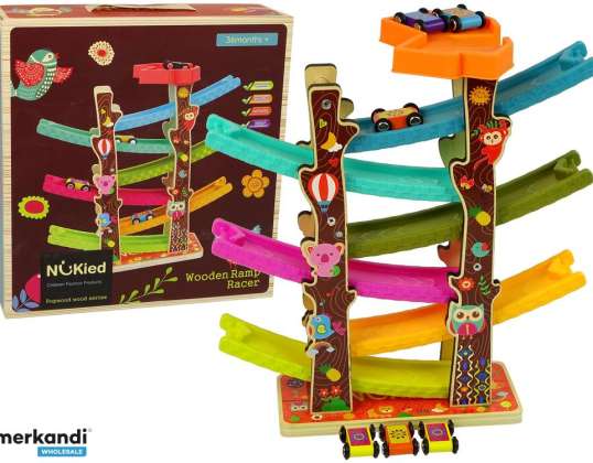 Colorful Car Track Slide Tree 6 Levels