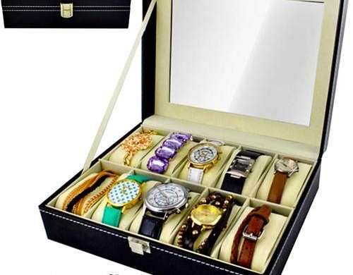 Watch Organizer with 10 Compartments