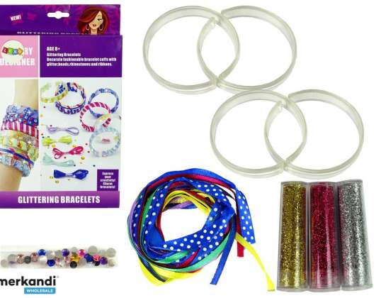 DIY Glitter Ribbon Armbånd Making Kit