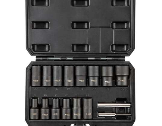 Nasadki 1/2" for skadede muttere sett 16 stk.