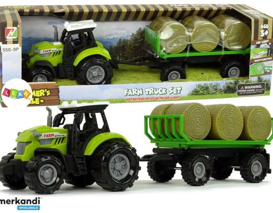 Traktor s přívěsem Hay Bale Sound Green