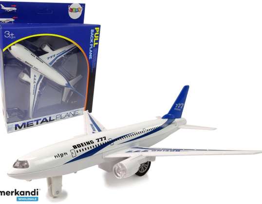 Boeing 777 Aereo passeggeri bianco Luci di guida Suoni