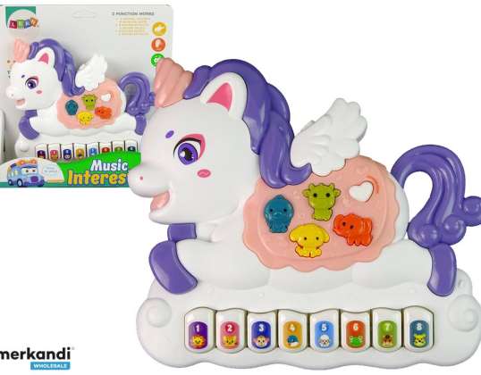 Interactive Unicorn Piano Animal Sounds Melodies White