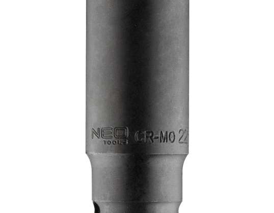 Impact Socket 1/2" Long. 22 x 78mm. Cr Mo