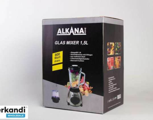 ALKANA Glas Standmixer Zerkleinerer  1.5 Liter Blender  NEU