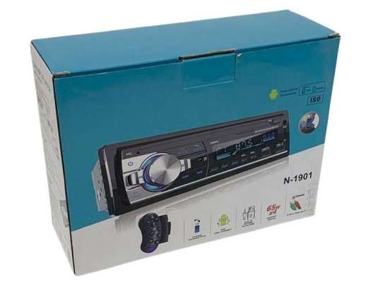 Autoradio met Bluetooth handsfree-systeem en stuurwiel Afstandsbediening 1 DIN autoradio MP3-speler/FM-radio 2 USB-poorten