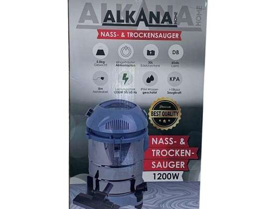 ALKANA Wet &amp; Dry Vacuum Cleaner – 1200W Power 30 Litres