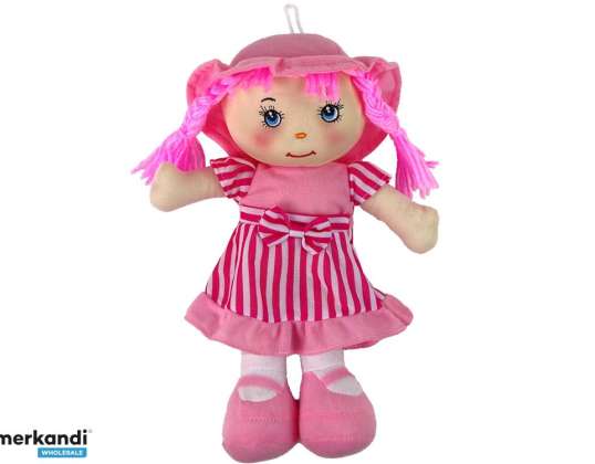 Lappenpop Knuffel Roze Gestreept 28 cm