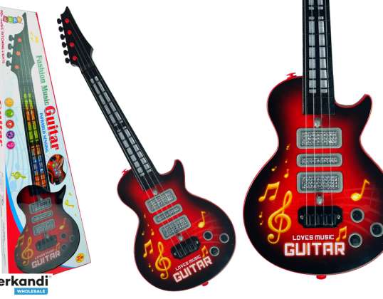 Elektrisk Gitar Stjerne Fargede Strenger Røde LED-lys