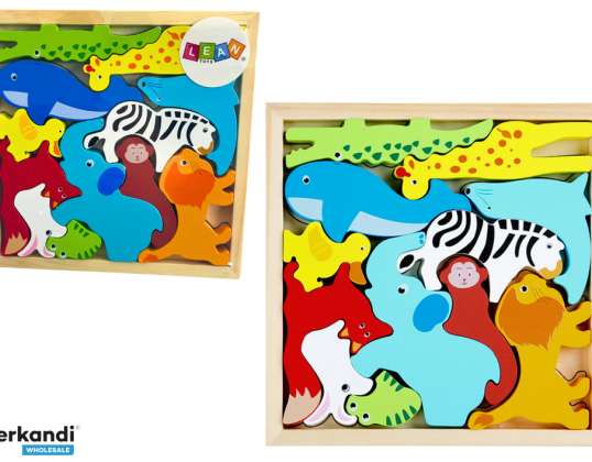 Holzpuzzle Tiere passend zum Löwenkaninchen