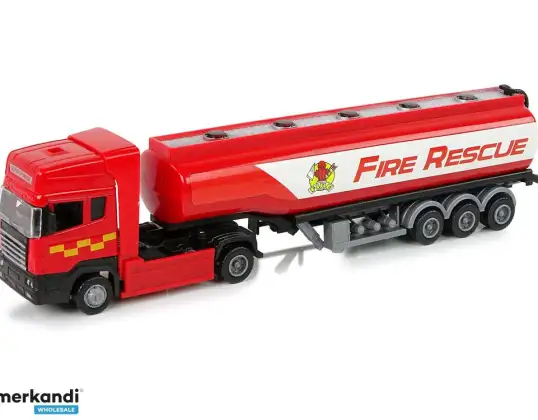 Camion-citerne rouge des pompiers de 30 cm de long