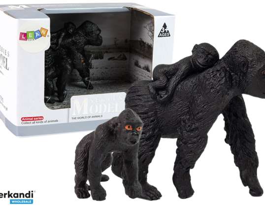 2 db Gorilla figurából álló készlet Gorilla kölykökkel A világ állatai