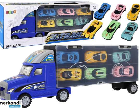 Dépanneuse Mega Car Truck 6 ressorts avec rampe et valise pour voitures