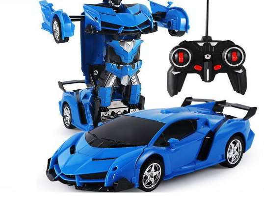 Car Robot 2in1 R/C Remote Control Light Sound Drift Blue