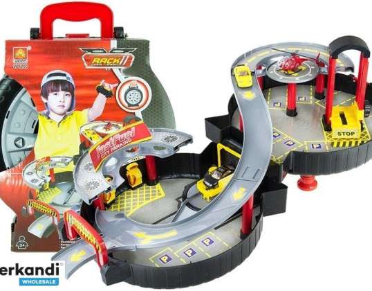 Parking Garage Car Wheel Suitcase Two Level