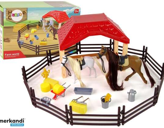 Σετ Farm Stable Figurines Horse για χτένισμα αξεσουάρ