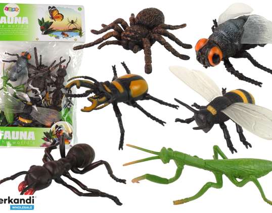 Set de figuritas de insectos insectos abeja araña 6 uds.