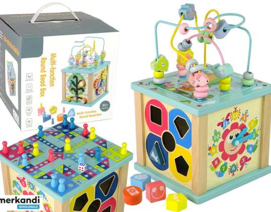 Houten Kubus Educatieve Sorteerder Labyrint Spel Chinese Klok