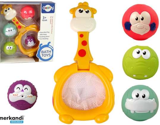 Badespielzeug Mini Basketball Giraffe Gummibälle