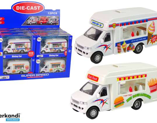 Auto Camper Ice Cream Parlour Fast Food Springs Friction Drive 2 Modellen
