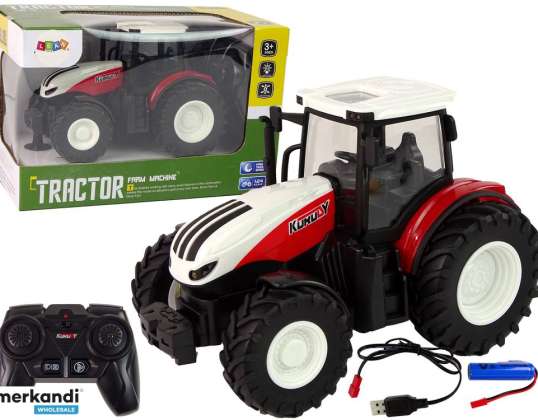 Tractor Agrícola 1:24 Mando a Distancia R/C Mando a Distancia Granja Blanco Rojo
