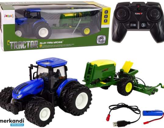 RC Afstandsbediening Tractor 1:24 Balenpers Blauw
