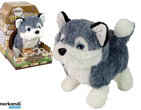 Interactive Husky Dog Mascot Walks Wiggle Tail Sound