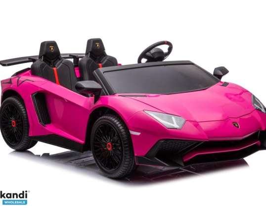 Bil med batteri Lamborghini XXL A8803 rosa 24V
