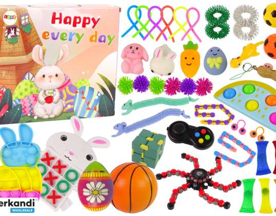 Ensemble de jouets de Pâques Fidget Toys Pop It Squishy Anti-Stress 42 pièces