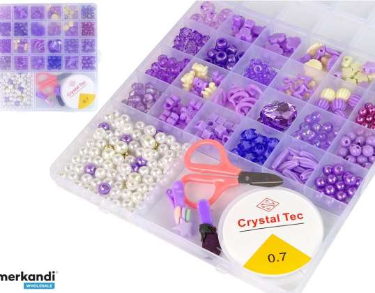 Ensemble de perles de fabrication de bijoux Boutons de manchette violets